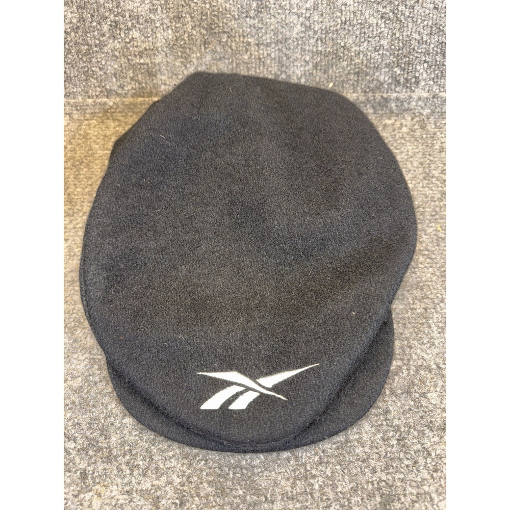 Vintage Reebok Black Newsboy Hat Men's Size Large Made USA Basketball Logo - Picture 7 of 7